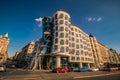 The famous dancing house in Prague in summer, Czech Republic Royalty Free Stock Photo